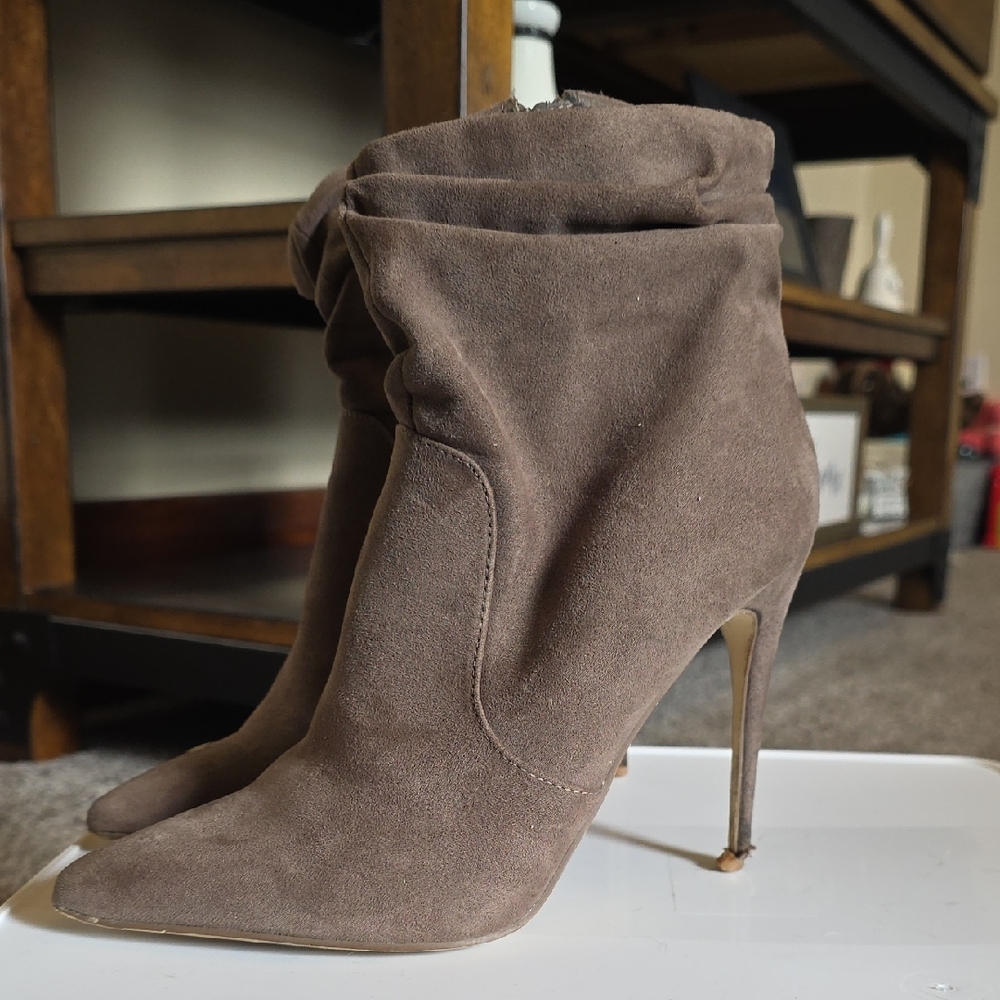Elegant Brown Stiletto Ankle Boots